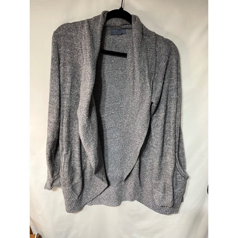 Barefoot Dreams CozyChic Lite Gray Open Front Cardigan Sweater XS/S